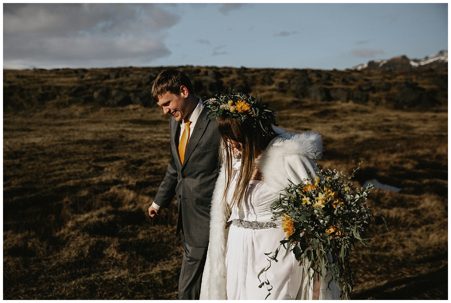 bohemian destination wedding in iceland 