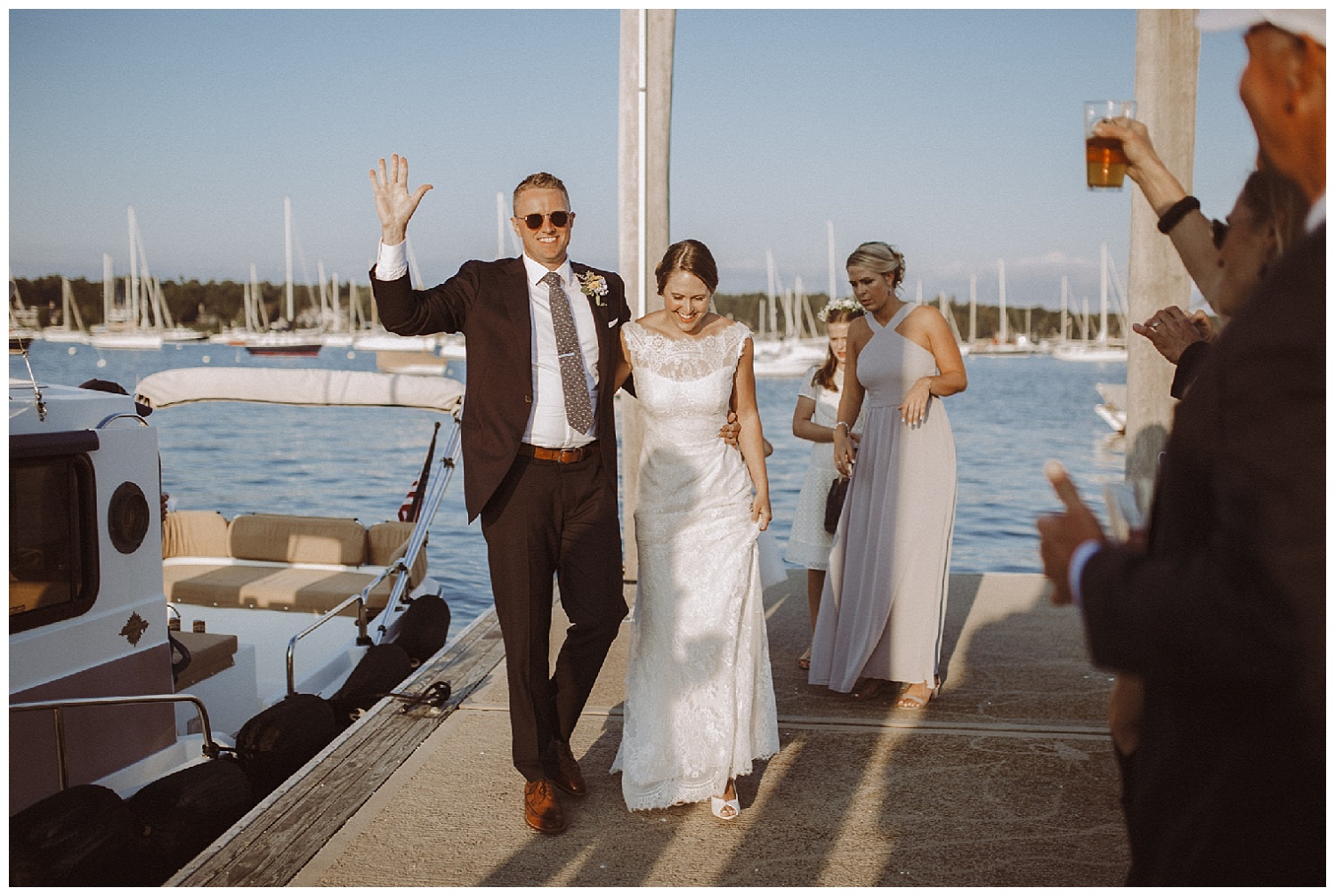 stylish beach wedding in massachusetts