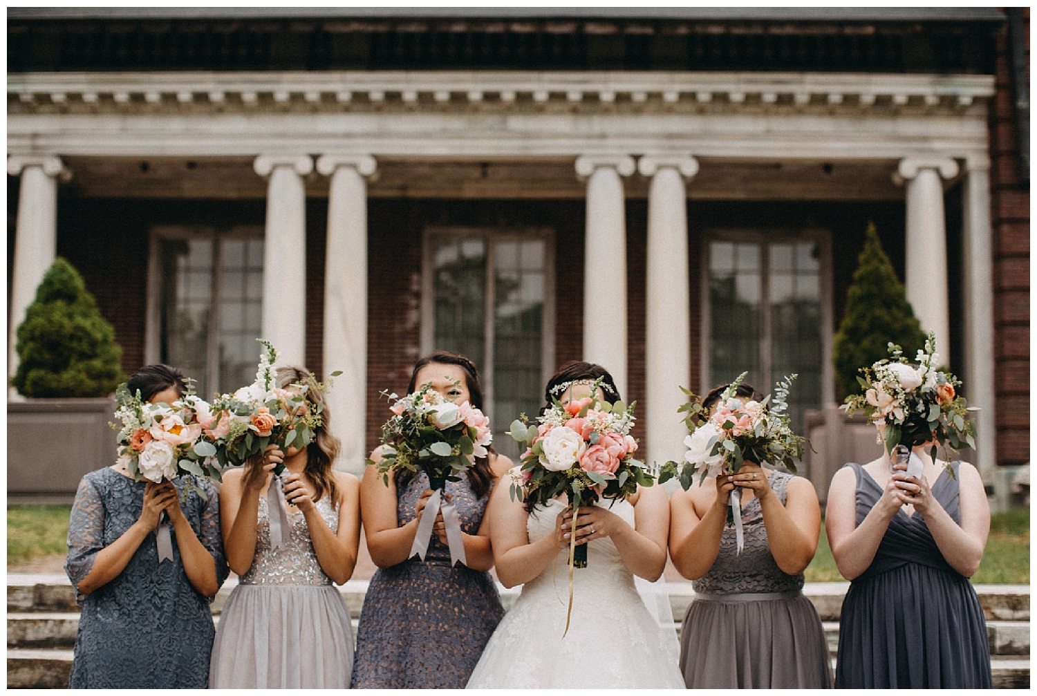 bridesmaids and flowers at boston wedding