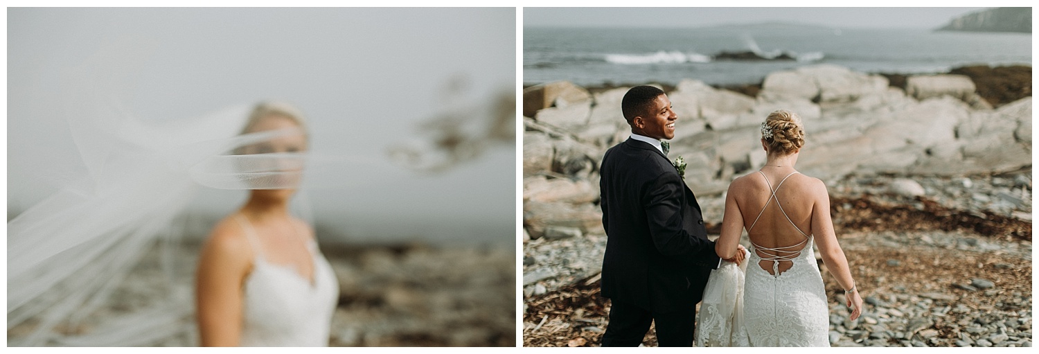 the beach at Peaks Island was the perfect portrait location
