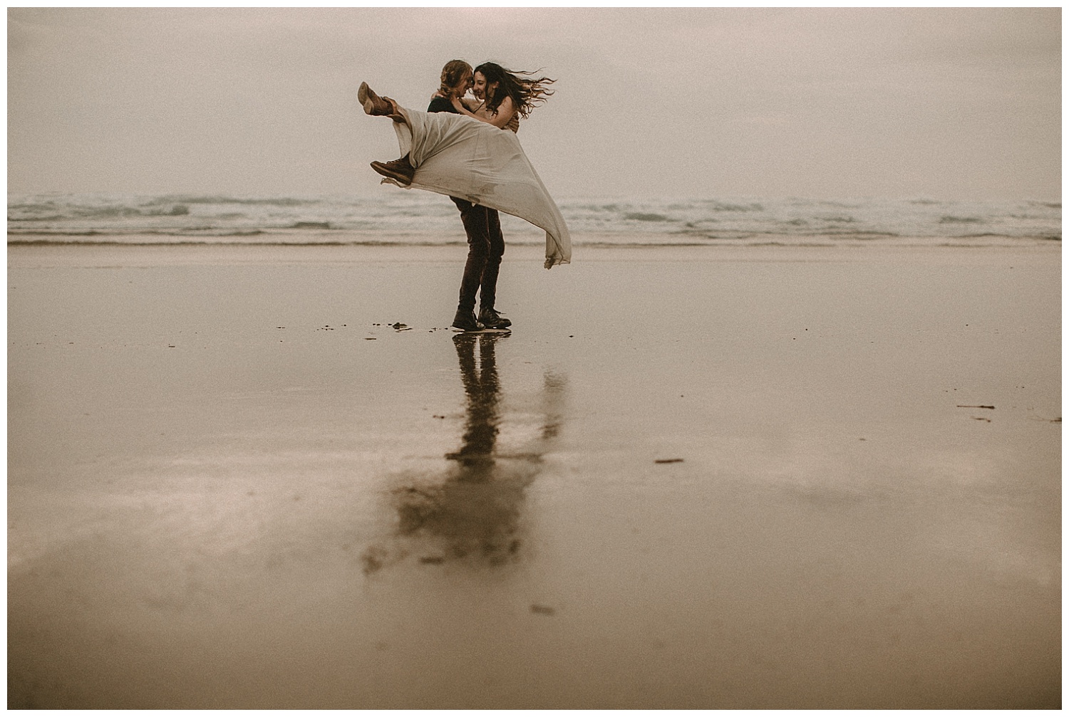This adventurous couple opted for a day after session on the Oregon Coast