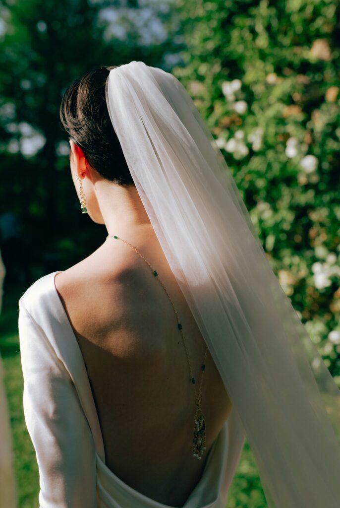 Film photo of bridal veil
