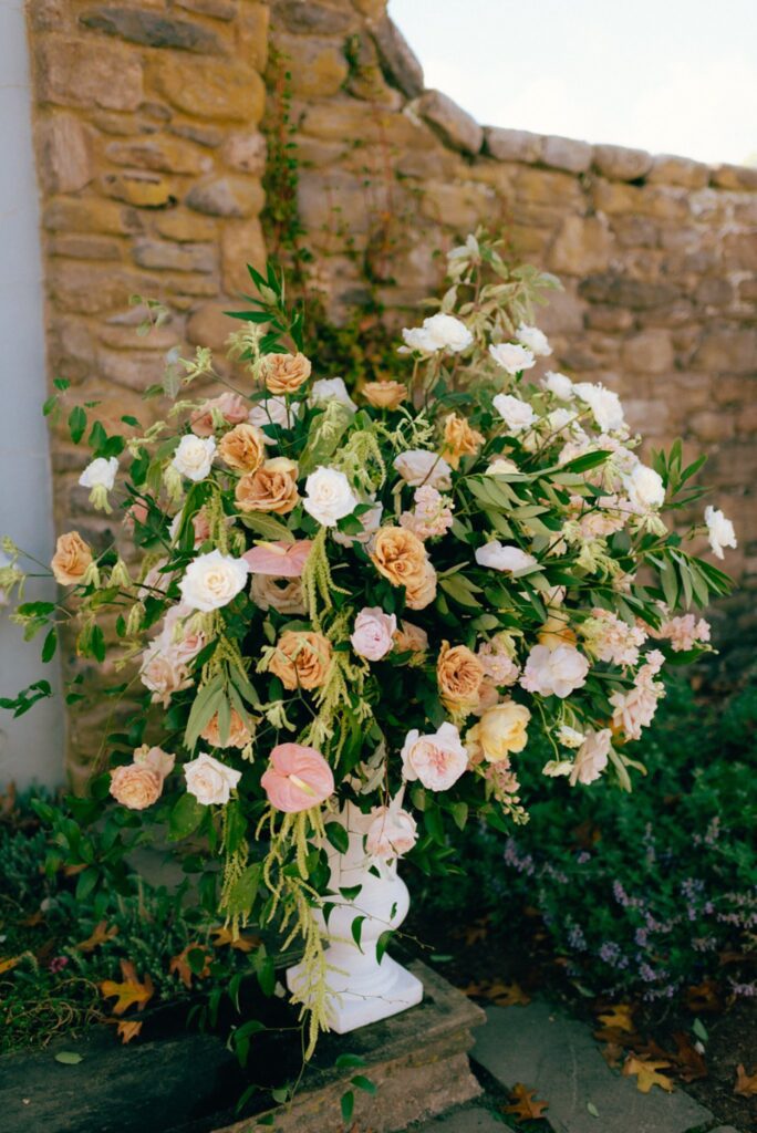 A large ceremony floral arrangement 