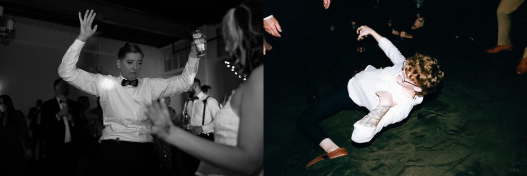 guests dance during a wedding reception in western massachusetts