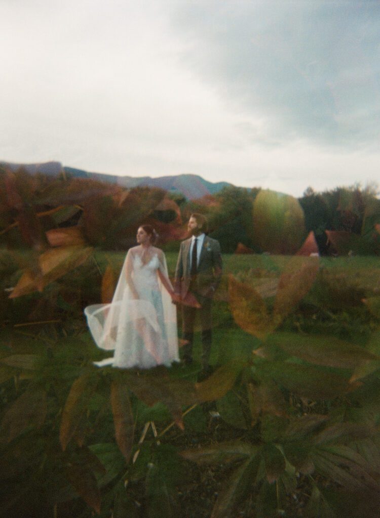 a couple having their wedding at Topnotch Resort in Stowe, Vermont