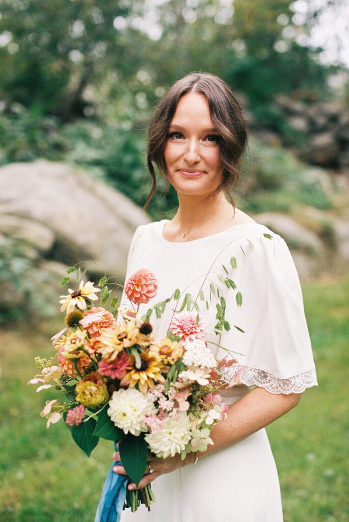 a classic portrait of a bride