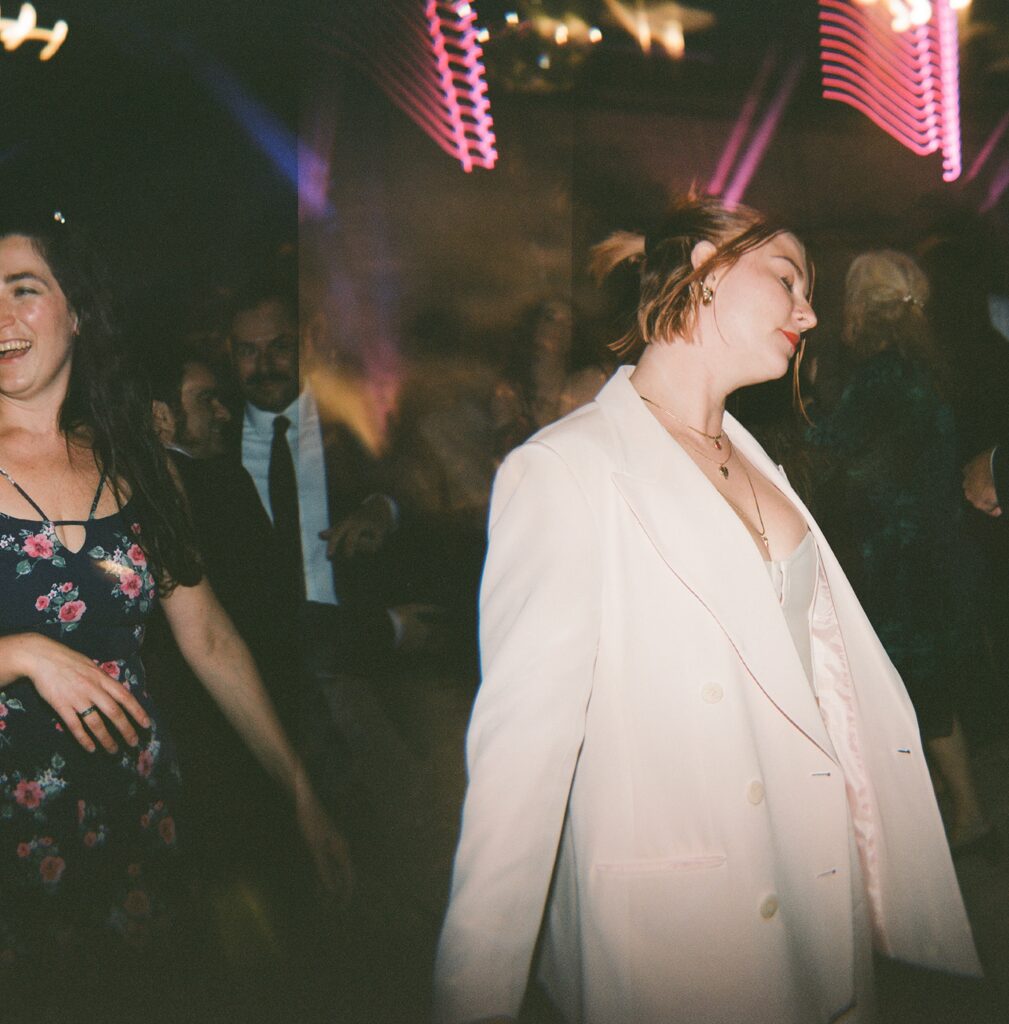 guests dance at a wedding