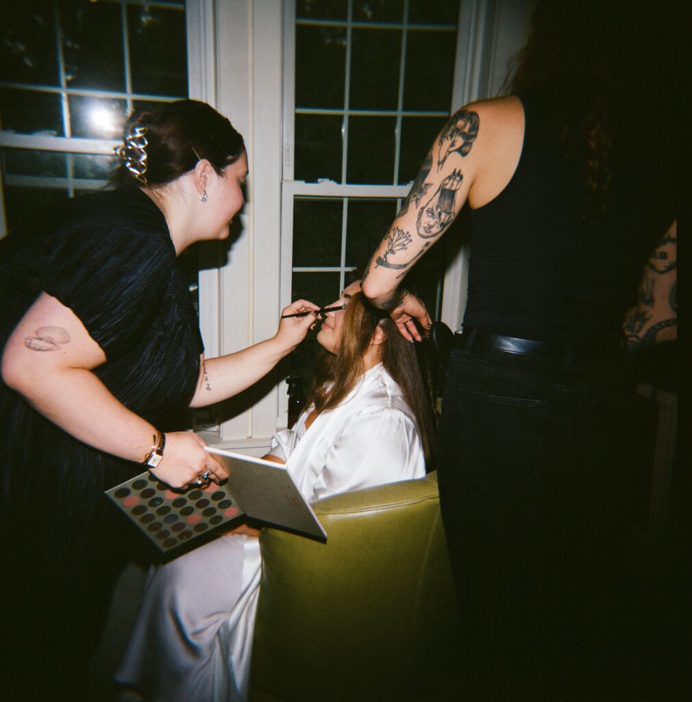 a bride getting ready on her wedding day in Perth